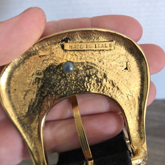 Vtg Vermillion Leather Belt - Picture 4 of 10